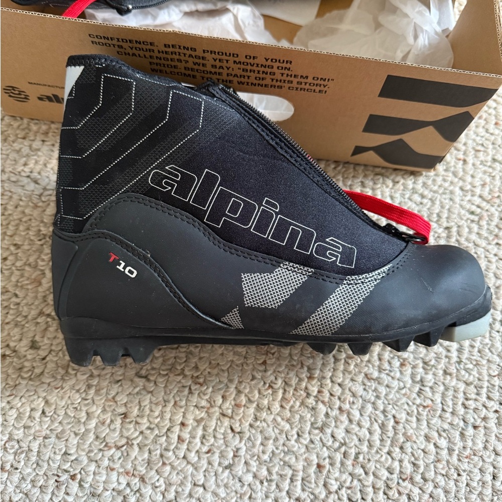 Alpina Black and Red Cross country ski Boots